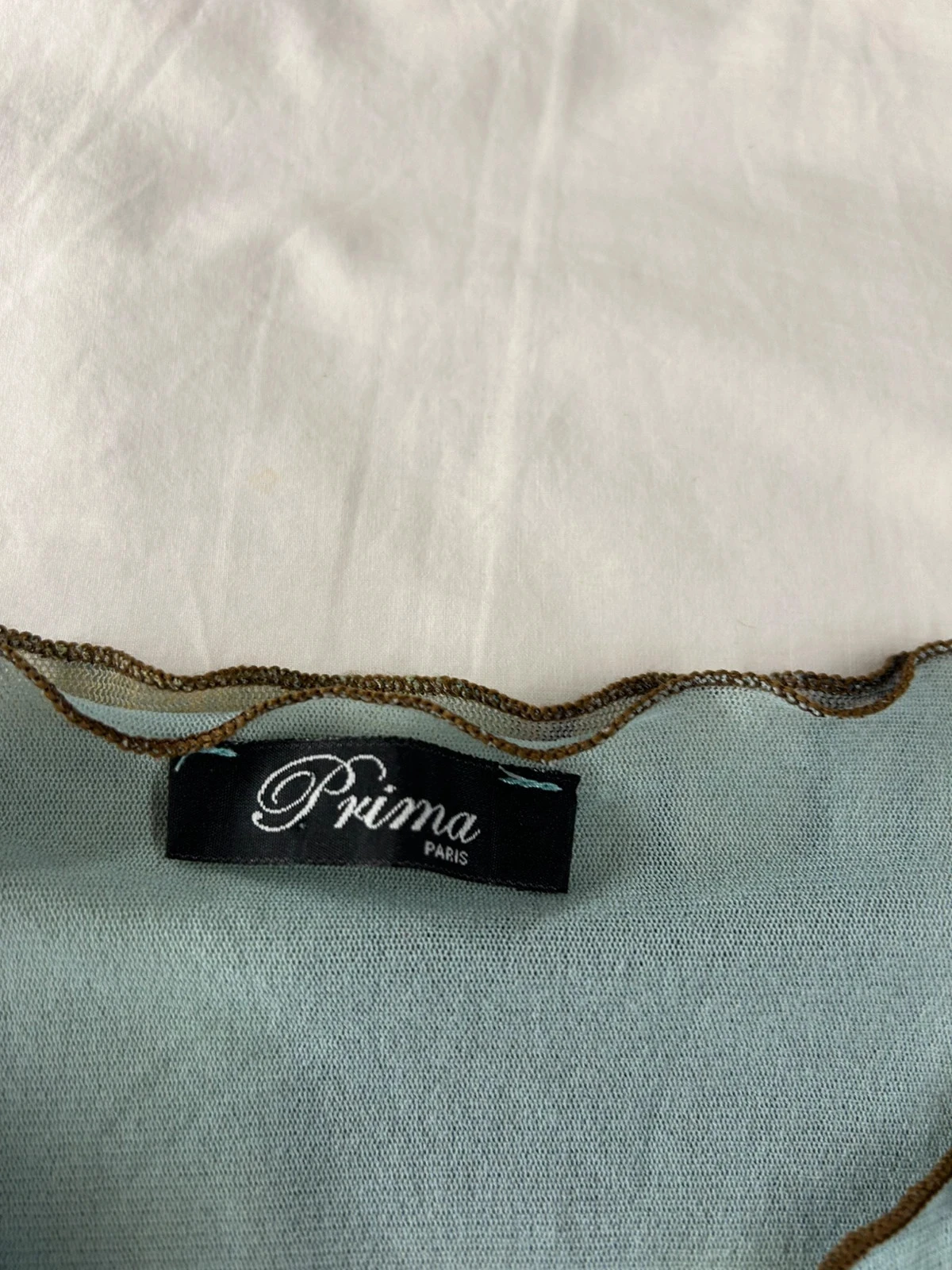 Lange mouw blouse tuniek veelkleurig prima paris vintage effect transparant kanten patronen – photo 7